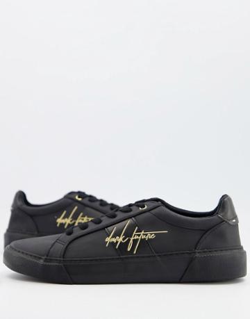 Asos Dark Future Sneakers With Branding-black