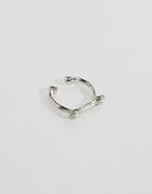 Asos Faux Septum Ring With Bar In Silver - Silver