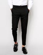 Asos Skinny Fit Smart Cropped Pants - Black