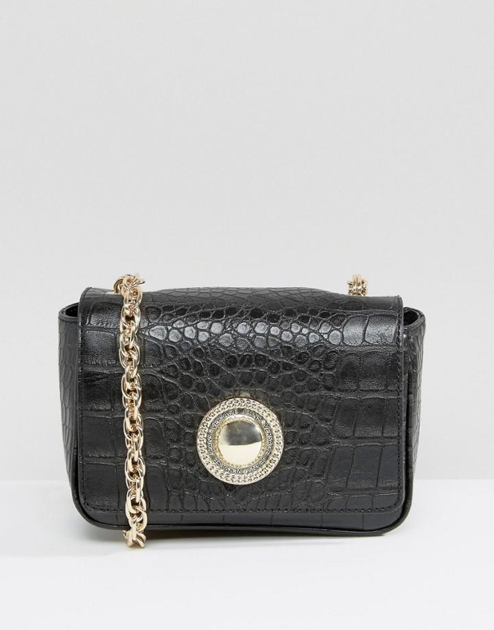 Versace Jeans Croc Shoulder Bag - Black