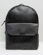 Royal Republiq Leather Backpack In Black - Black