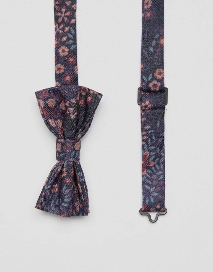 Asos Ditzy Floral Bow Tie - Black