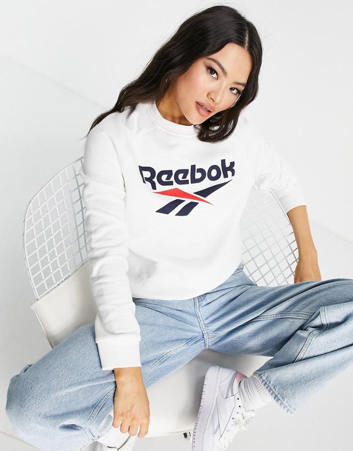 Reebok Classics Vector Crew Neck Sweatshirt In White