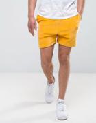 Asos Shorts In Yellow Velour - Yellow