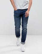 Edwin Ed-80 Slim Tapered Jeans Contrast Clean Wash - Blue
