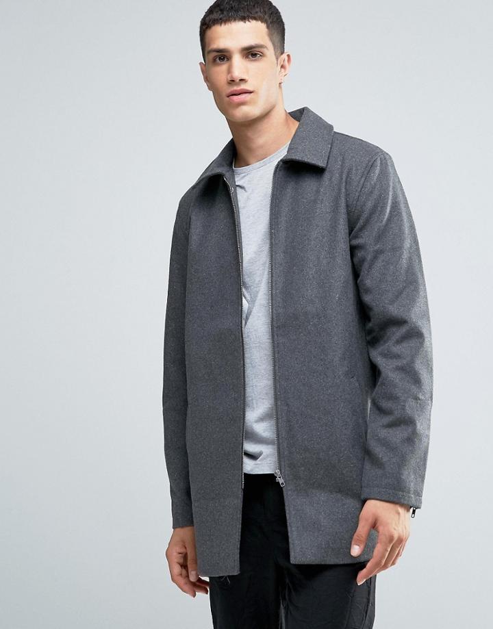 Another Influence Trench Jacket - Gray