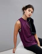 Adidas Training Tank In Purple - Purple