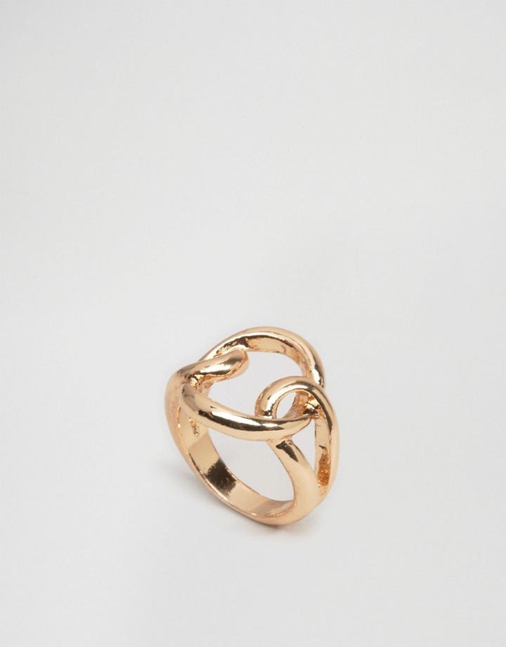 Asos Circle Knot Ring - Gold