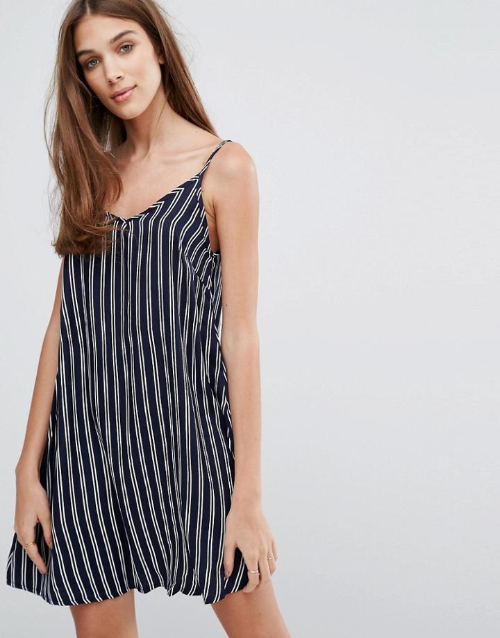 Madam Rage Stripe Swing Dress - Navy