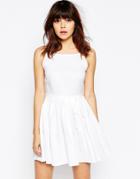 Asos Mini Sundress With Full Skirt - White