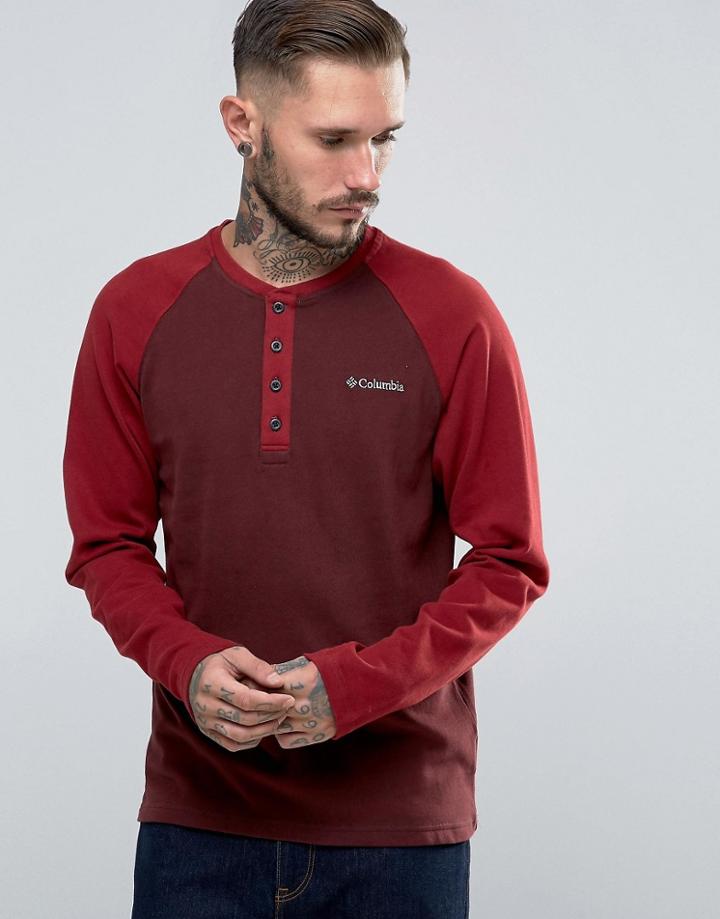 Columbia Ward River Ls Baseball Henley - Red