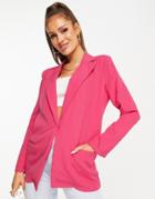 In The Style X Naomi Genes Oversized Blazer In Hot Pink - Part Of A Set