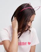 Asos Glitter Fox Ears Headband - Pink