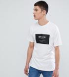 Nicce London Tall T-shirt With Box Logo Exclusive To Asos - White