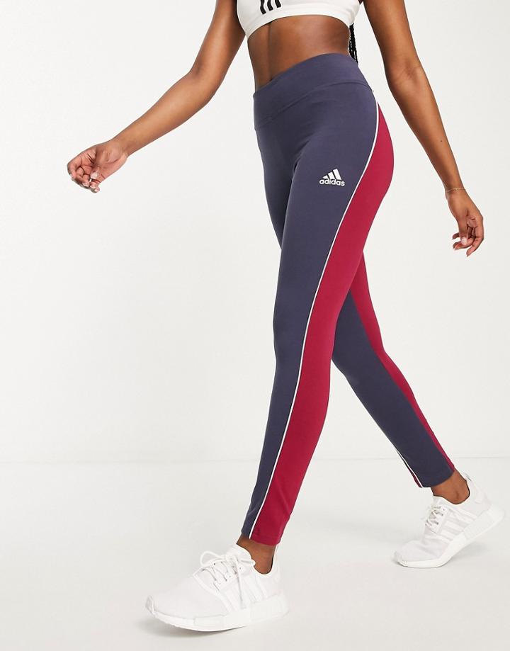 Adidas Training Collegiate Leggings In Navy