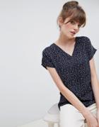 Ichi Smudge Spot Top - Navy