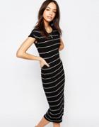 Only Abbie Striped Jersey Midi Dress - Multi