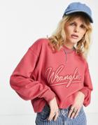 Wrangler Crewneck Sweatshirt In Berry Red
