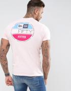 New Era T-shirt With 59 Fifty Back Print - Pink