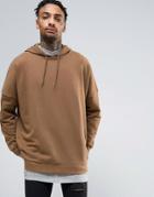 Asos Extreme Oversized Hoodie In Brown - Brown