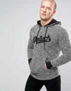 Antioch Embroidered Logo Hoodie In Raw Edge - Gray