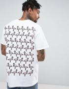 New Love Club Flamingo Back Print T-shirt - White