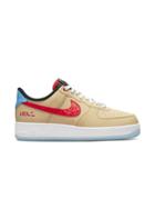 Nike Air Force 1 '07 Lv8 Sneakers In Sesame/university Red-white