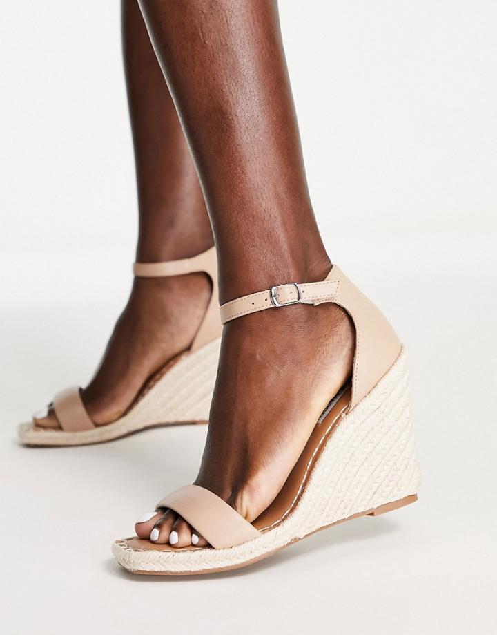 Steve Madden Submit Espadrille Wedges In Blush-neutral