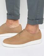 Vagabond Zack Brogue Wedge Derby Shoes - Beige