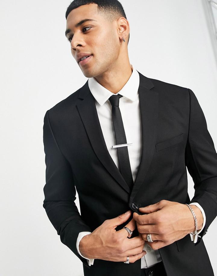 Jack & Jones Premium Slim Suit Jacket In Black