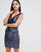 Forever Unique Indiana Sequin Mini Dress - Navy