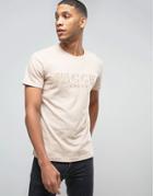 Nicce London T-shirt With Embroidered Logo - Stone