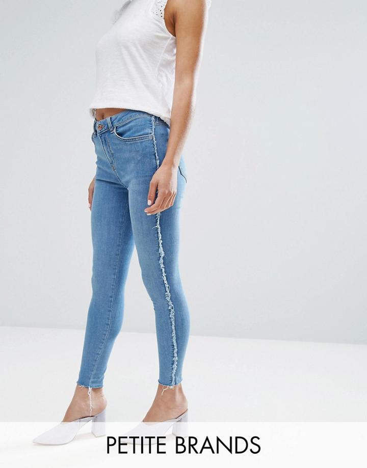 New Look Petite Rip Skinny Jean - Blue