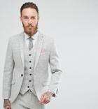 Heart & Dagger Harris Tweed Skinny Suit Jacket - Gray
