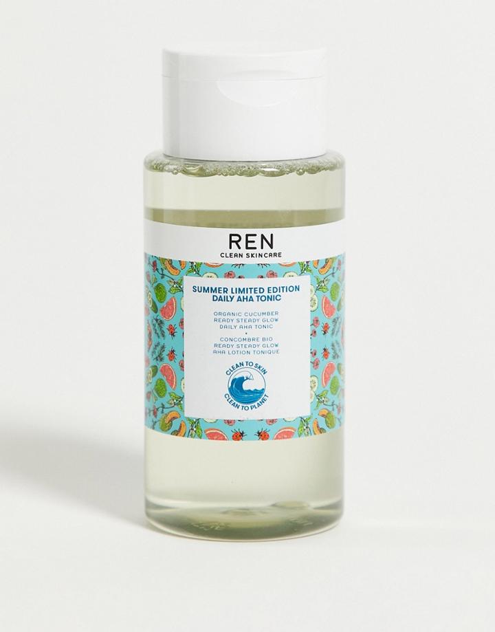 Ren Clean Skincare Summer Time Limited Edition-daily Aha Tonic 8.45 Fl Oz-no Color