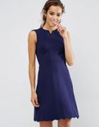 Darling Scuba Skater Dress - Navy