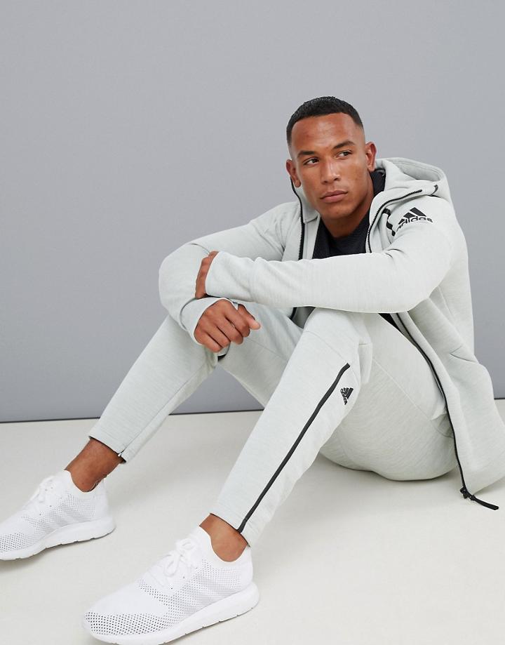 Adidas Zne Joggers In Gray Heather Dm8845 - Gray