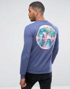 Friend Or Faux Bowman Back Print Sweater - Blue