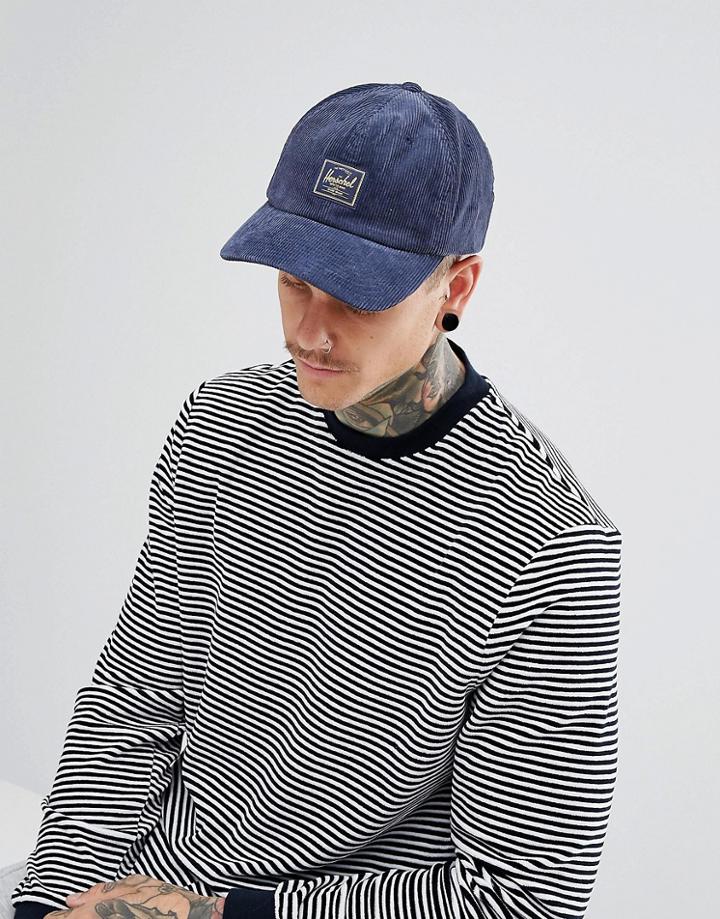 Herschel Supply Co. Sylas Baseball Cap In Cord - Navy