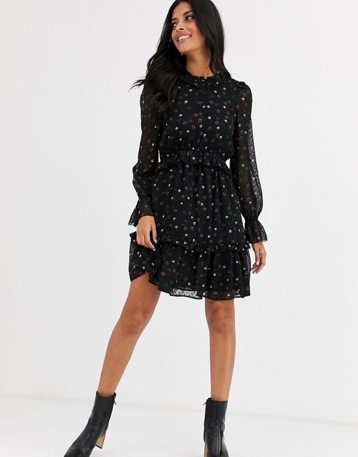 & Other Stories Mini Flippy Dress In Small Flower Print-multi