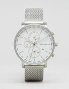 Skagen Chronograph Mesh Watch In Silver Skw6301 - Silver