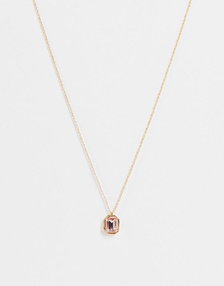 Whistles Gem Necklace In Gold