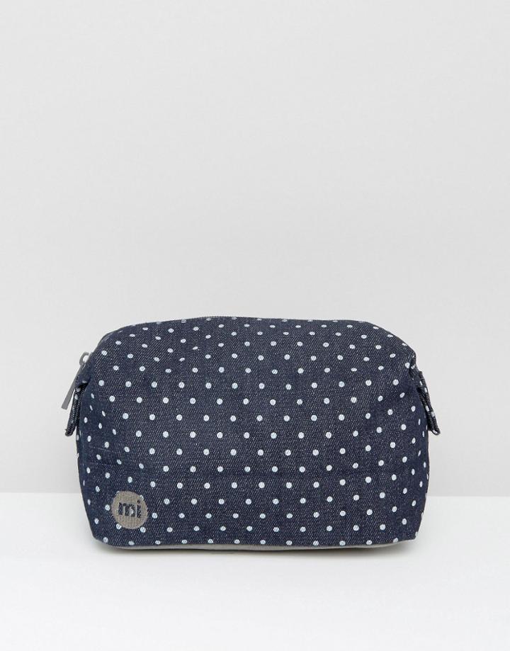 Mi-pac Premium Make-up Bag In Denim Spot - Blue