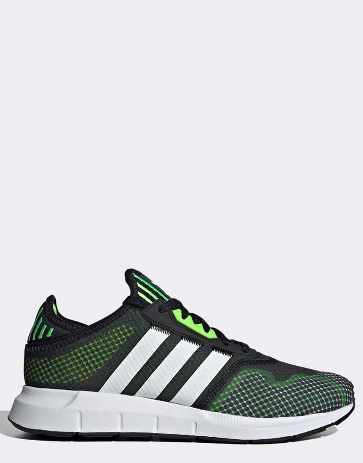 Adidas Originals Swift Run X Sneakers In Green-black
