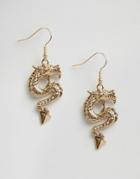 Asos Dragon Spike Earrings - Gold