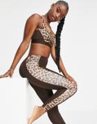 South Beach Paneled Leopard Print Leggings-multi