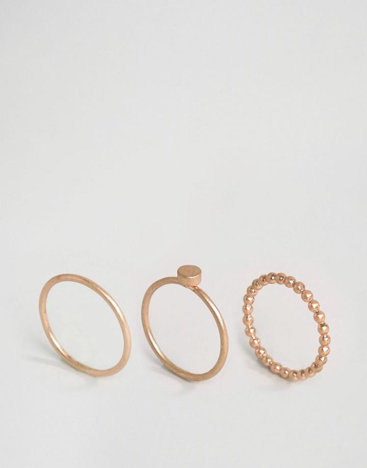 Selected Femme Wanda Stacking Rings - Gold