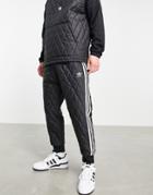 Adidas Originals Adicolor Quilted Track Pants In Black
