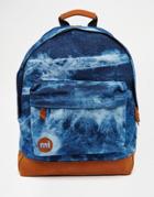 Mi-pac Denim Acid Dye Blue Backpack - Blue
