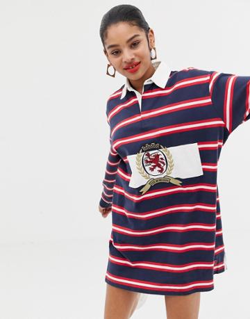 Tommy Jeans Capsule Crest Rugby Dress - Blue